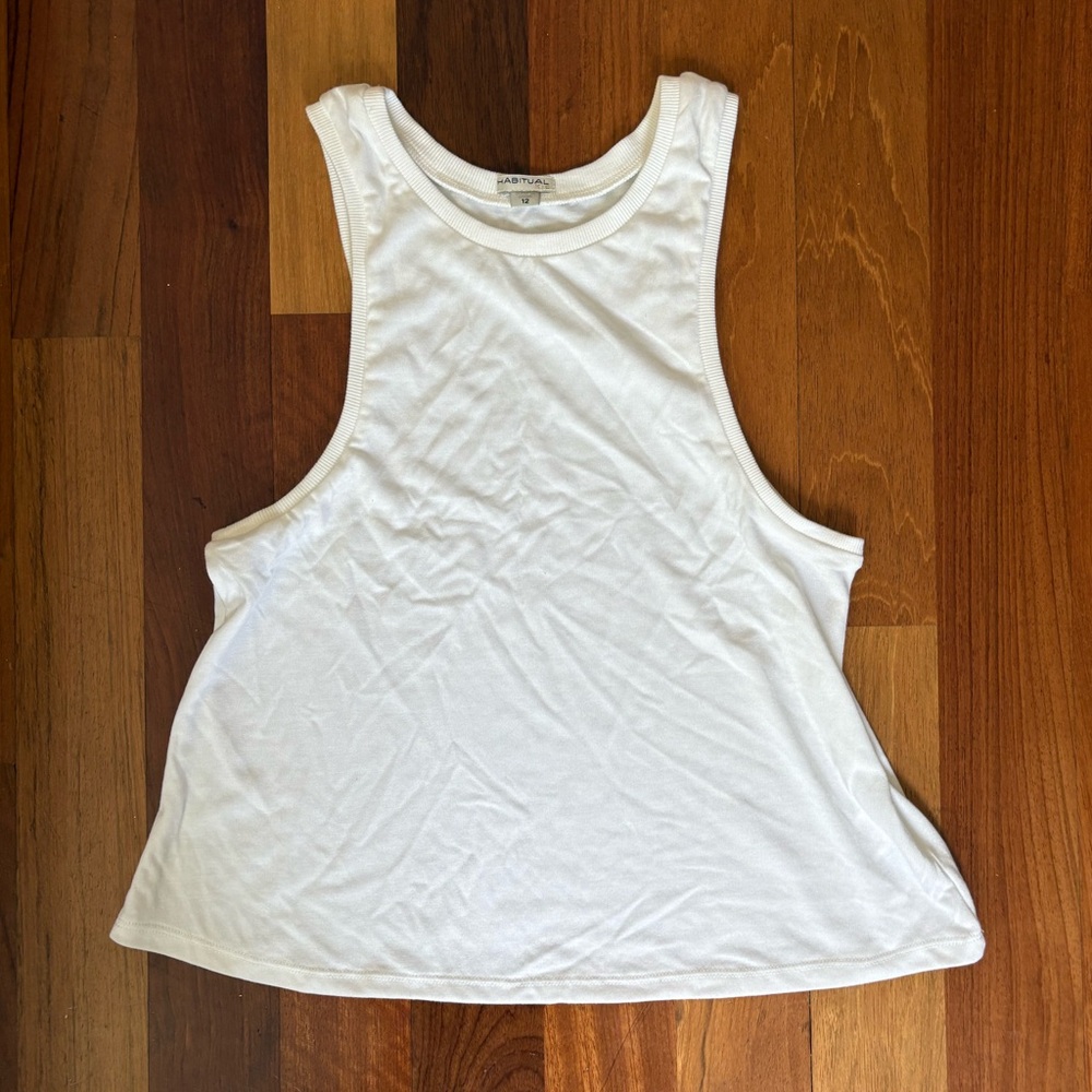 Habitual White Sleeveless Tank Top